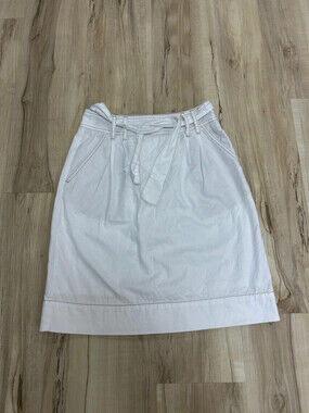 Women’s Boden, cotton skirt, cream with tan stitching Size 4